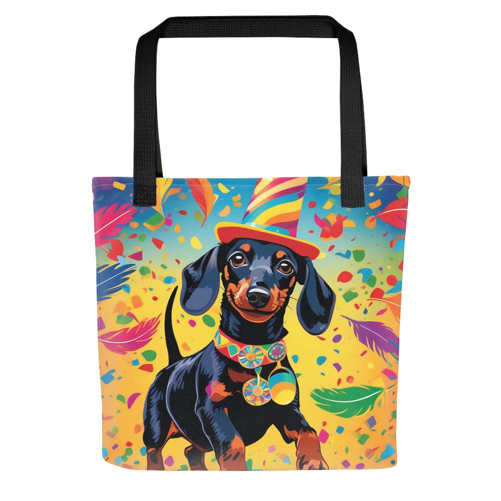 PugMug Custom Black Dachshund Tote