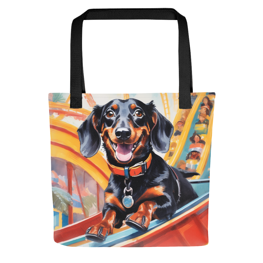 PugMug Custom Black Dachshund Tote