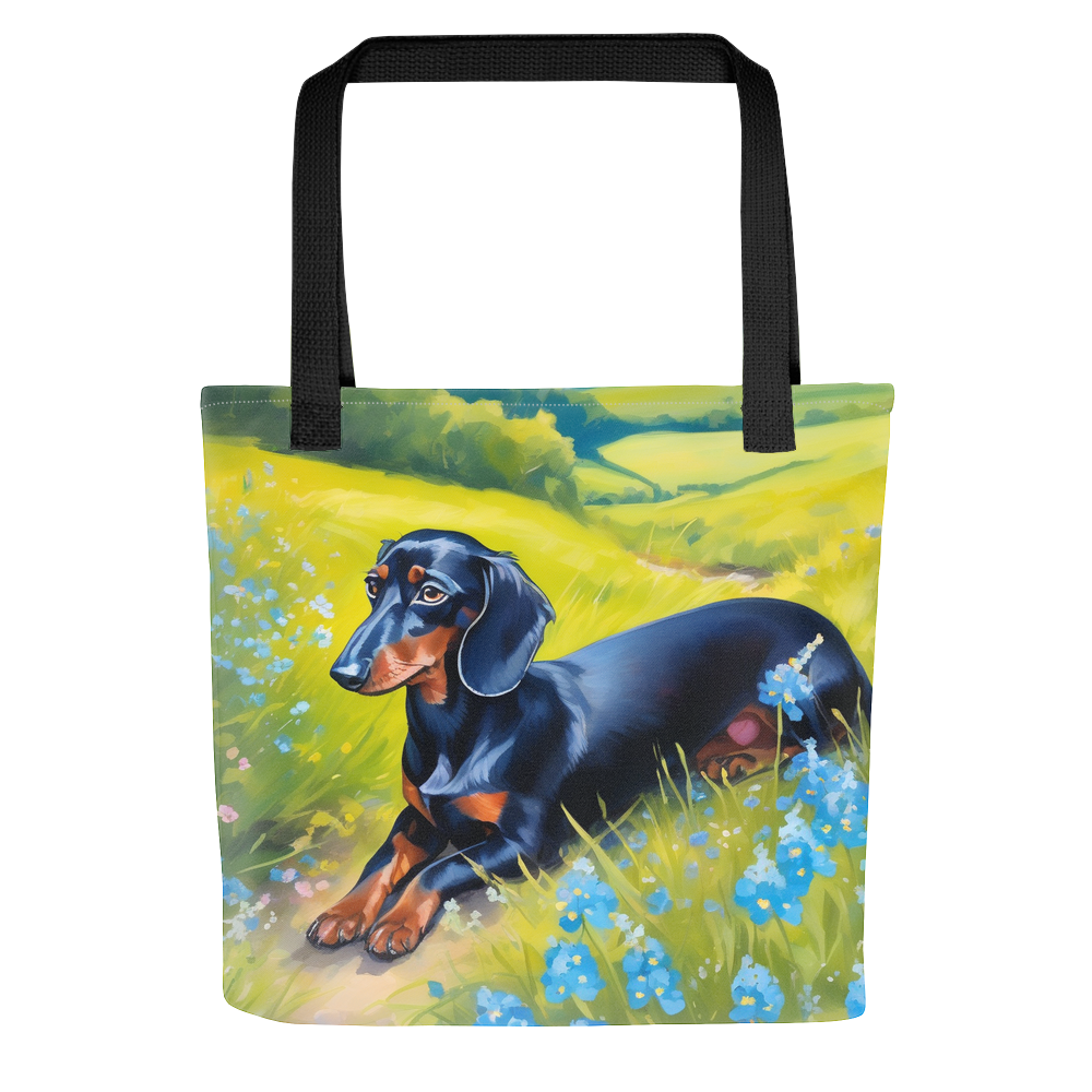 PugMug Custom Black Dachshund Tote