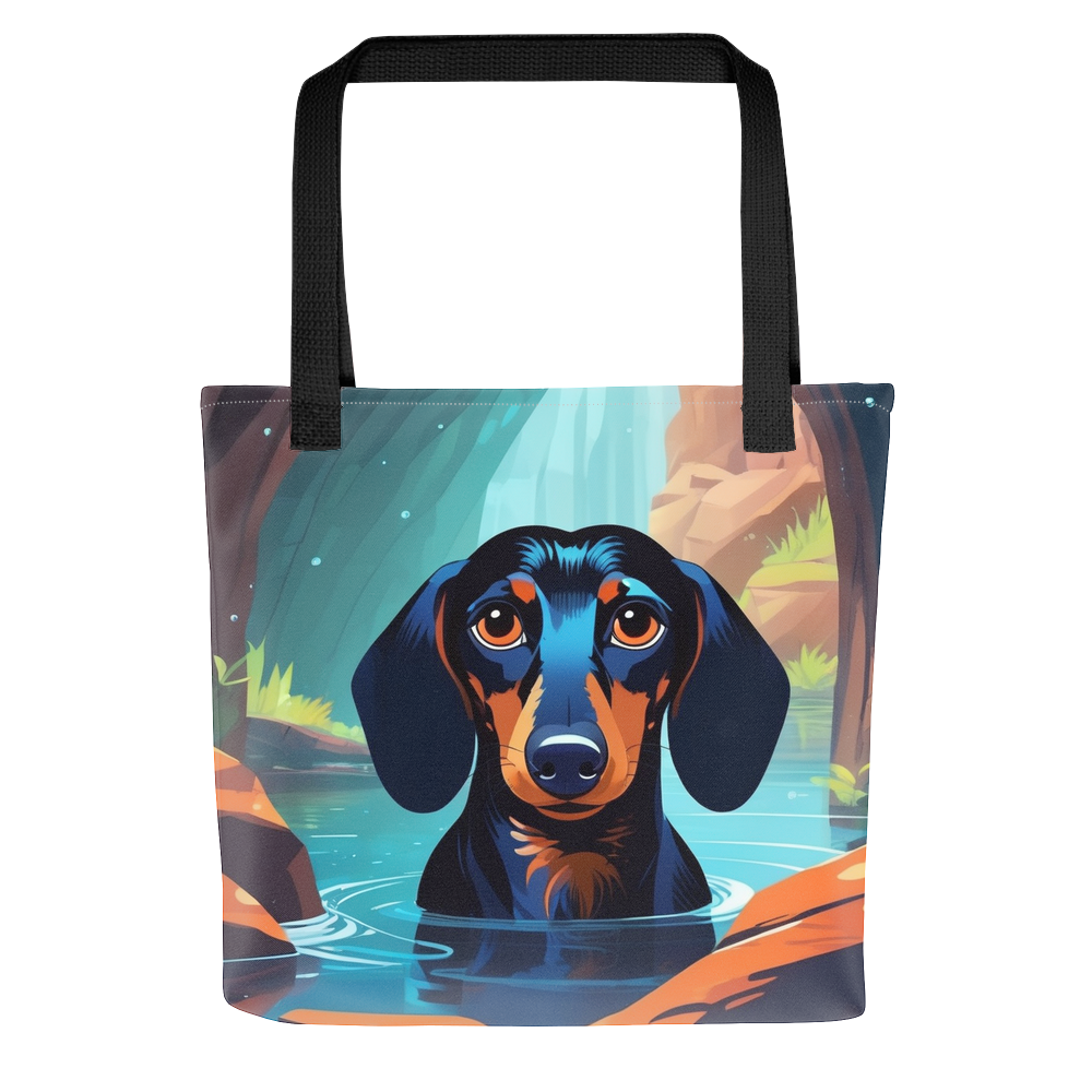 PugMug Custom Black Dachshund Tote