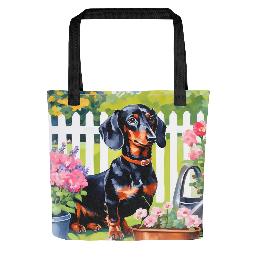 PugMug Custom Black Dachshund Tote