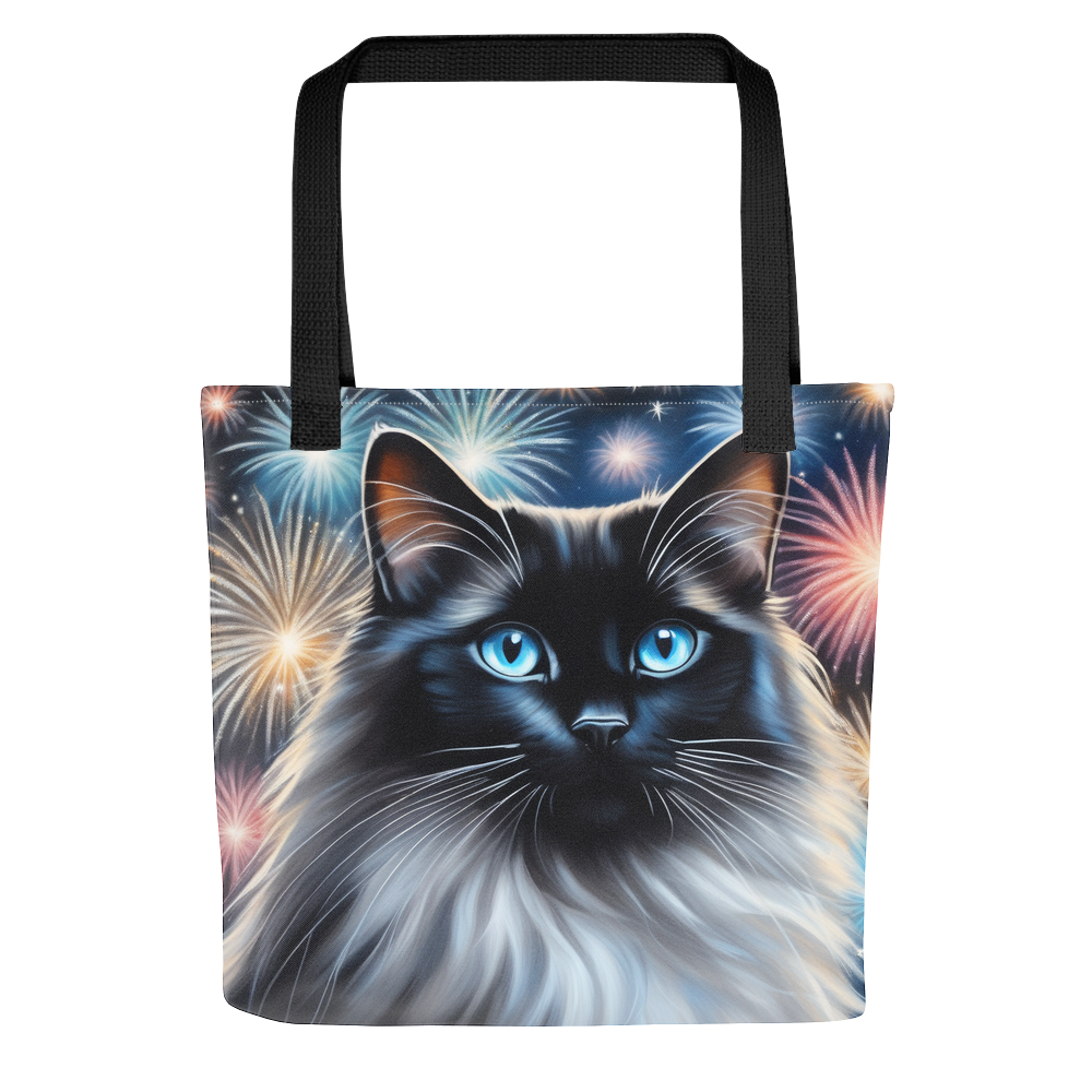 PugMug Custom Black Ragdoll Cat Tote