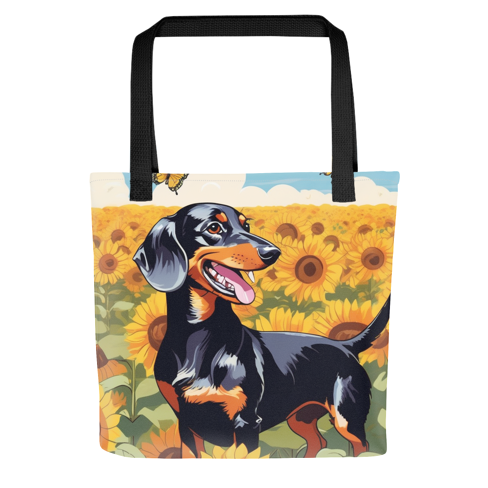 PugMug Custom Black Dachshund Tote