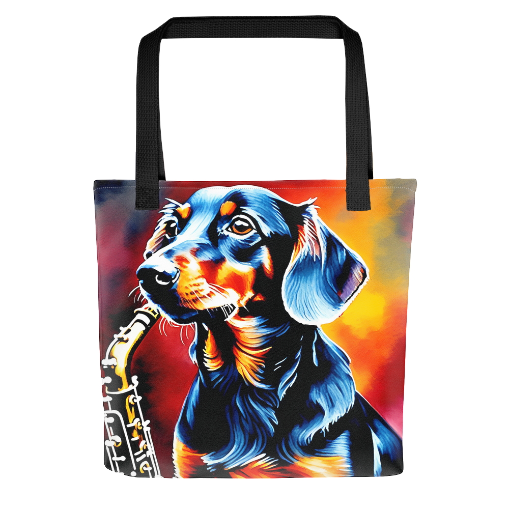 PugMug Custom Black Dachshund Tote