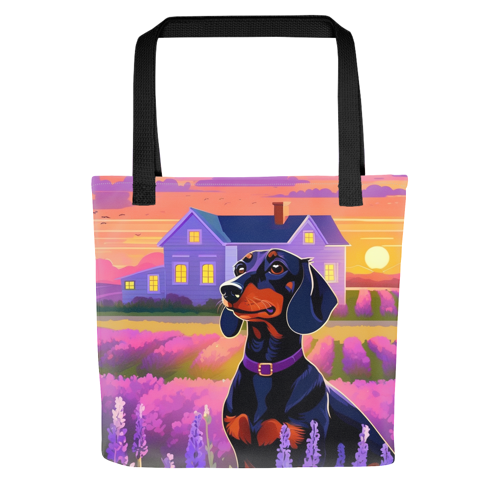 PugMug Custom Black Dachshund Tote