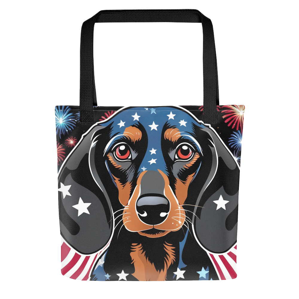 PugMug Custom Black Dachshund Tote