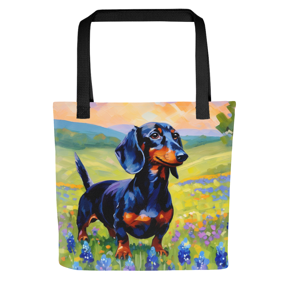 PugMug Custom Black Dachshund Tote
