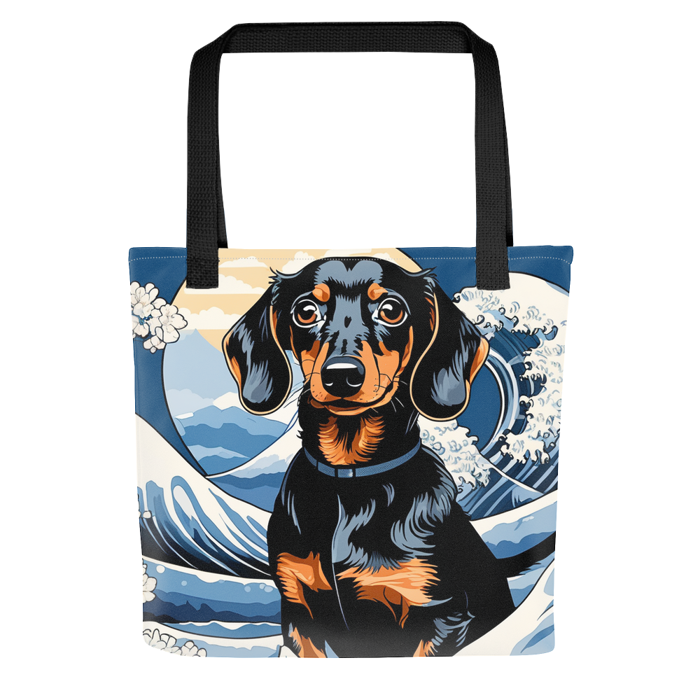 PugMug Custom Black Dachshund Tote