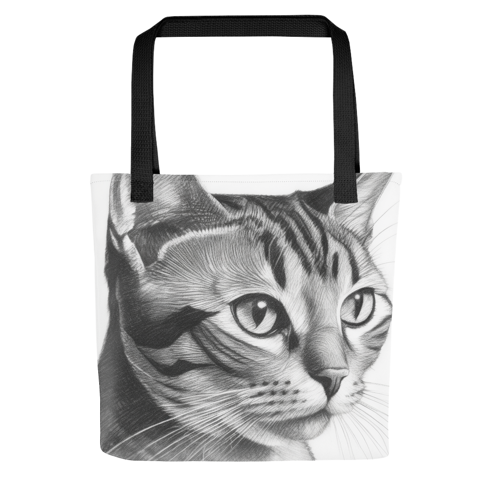 PugMug Custom Black American Shorthair Cat Tote