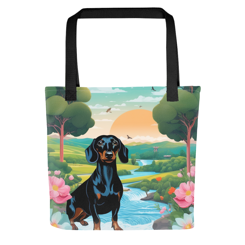 PugMug Custom Black Dachshund Tote