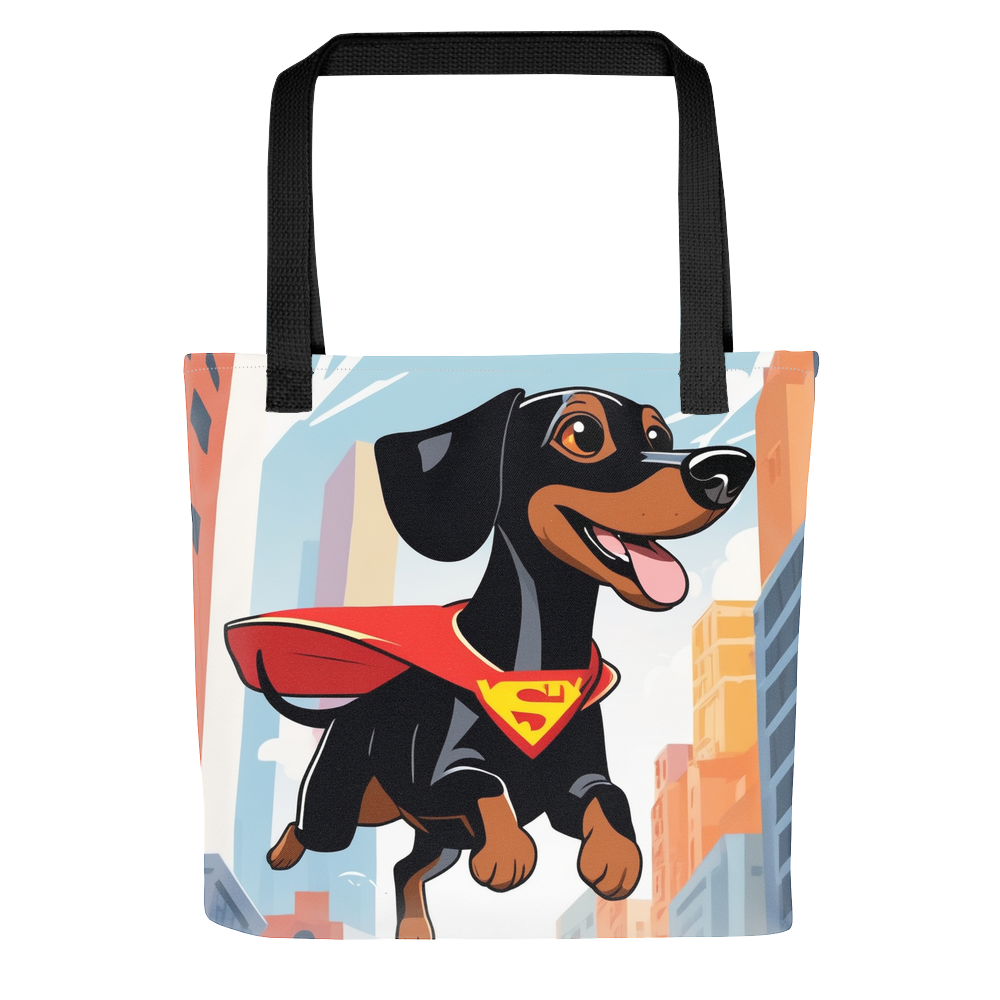 PugMug Custom Black Dachshund Tote