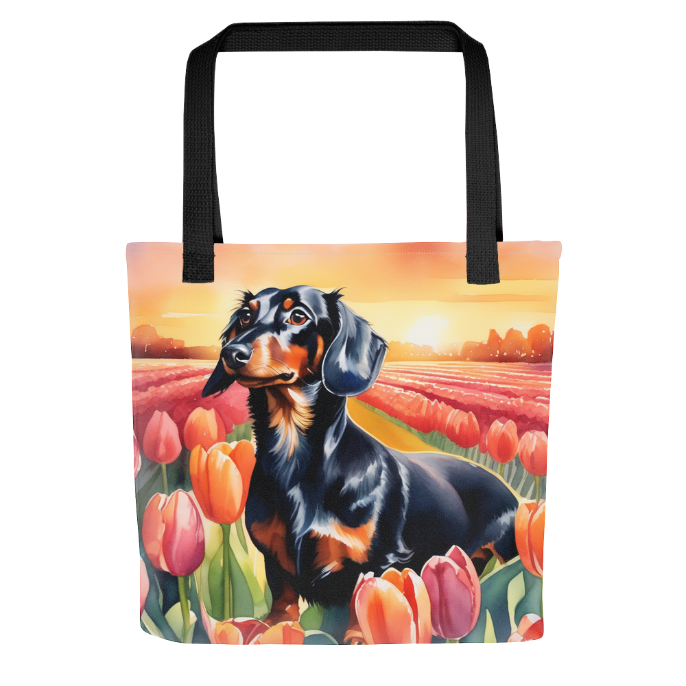 PugMug Custom Black Dachshund Tote