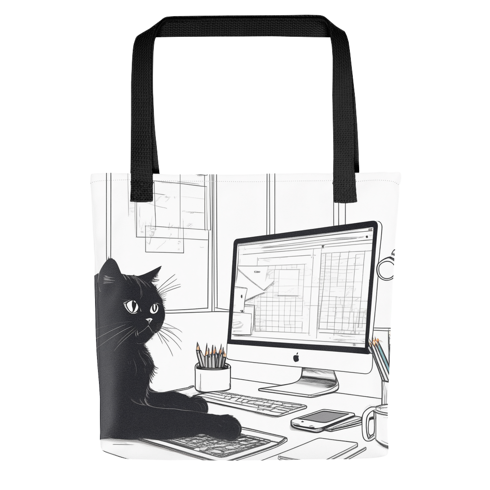PugMug Custom Black Persian Cat Tote