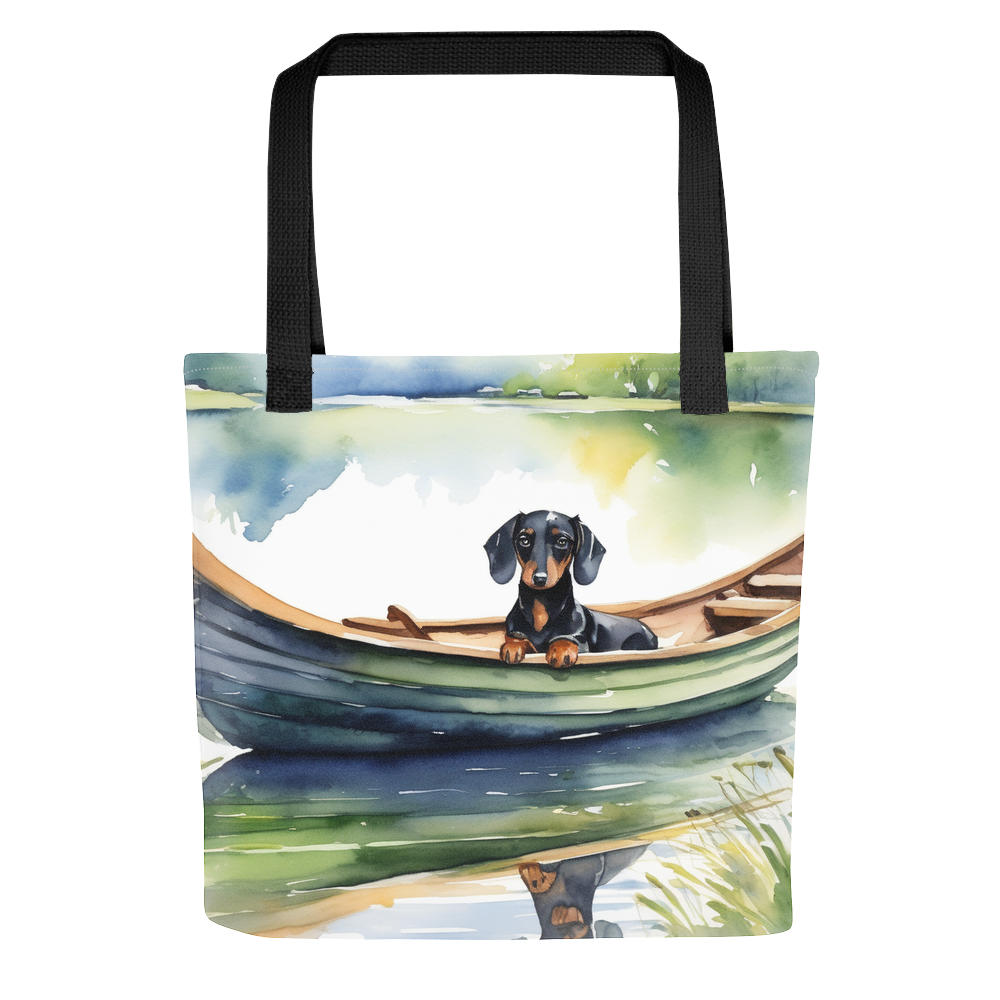 PugMug Custom Black Dachshund Tote