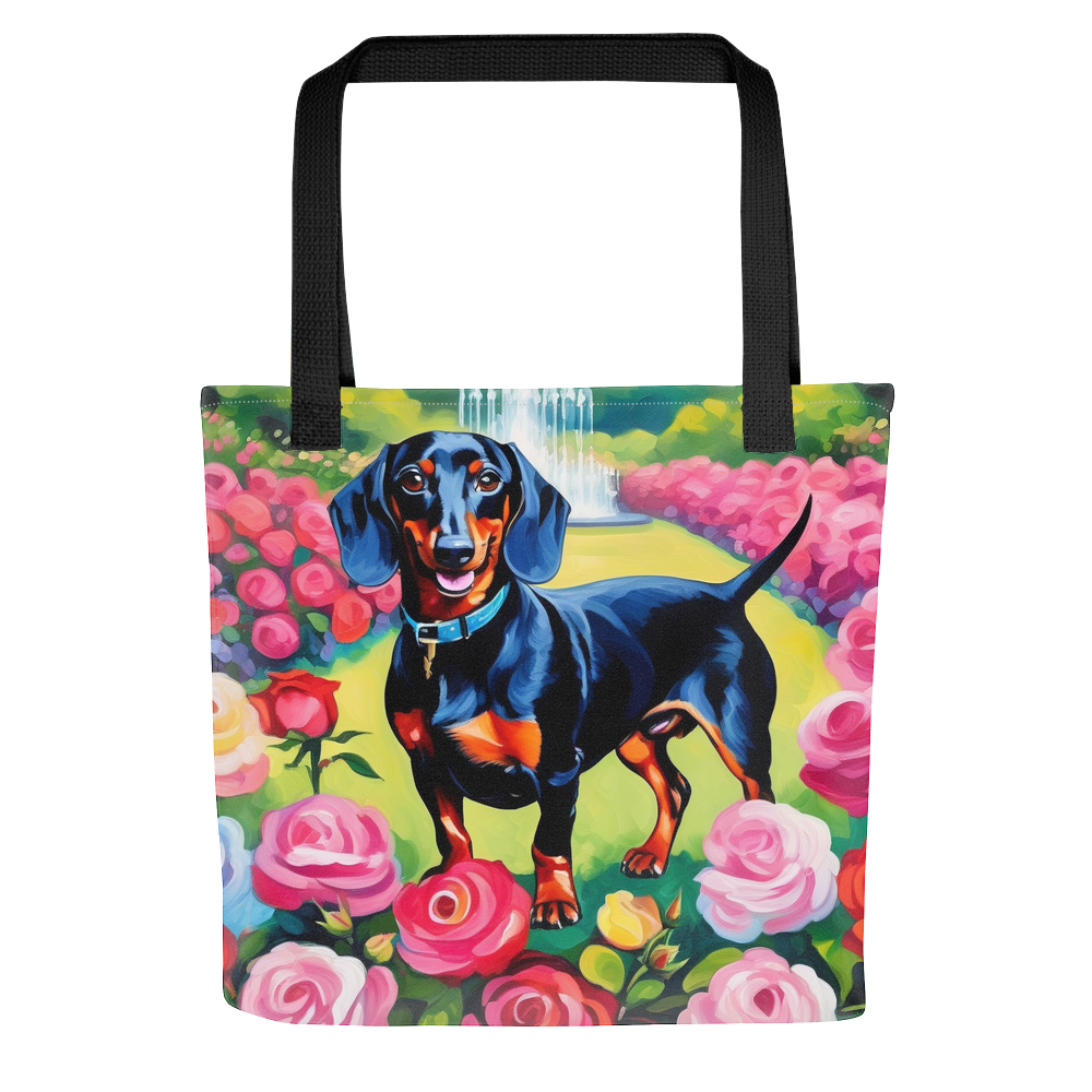 PugMug Custom Black Dachshund Tote