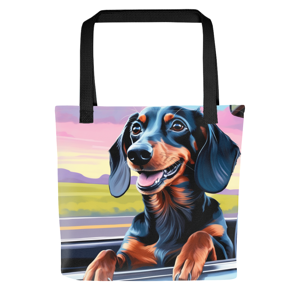 PugMug Custom Black Dachshund Tote