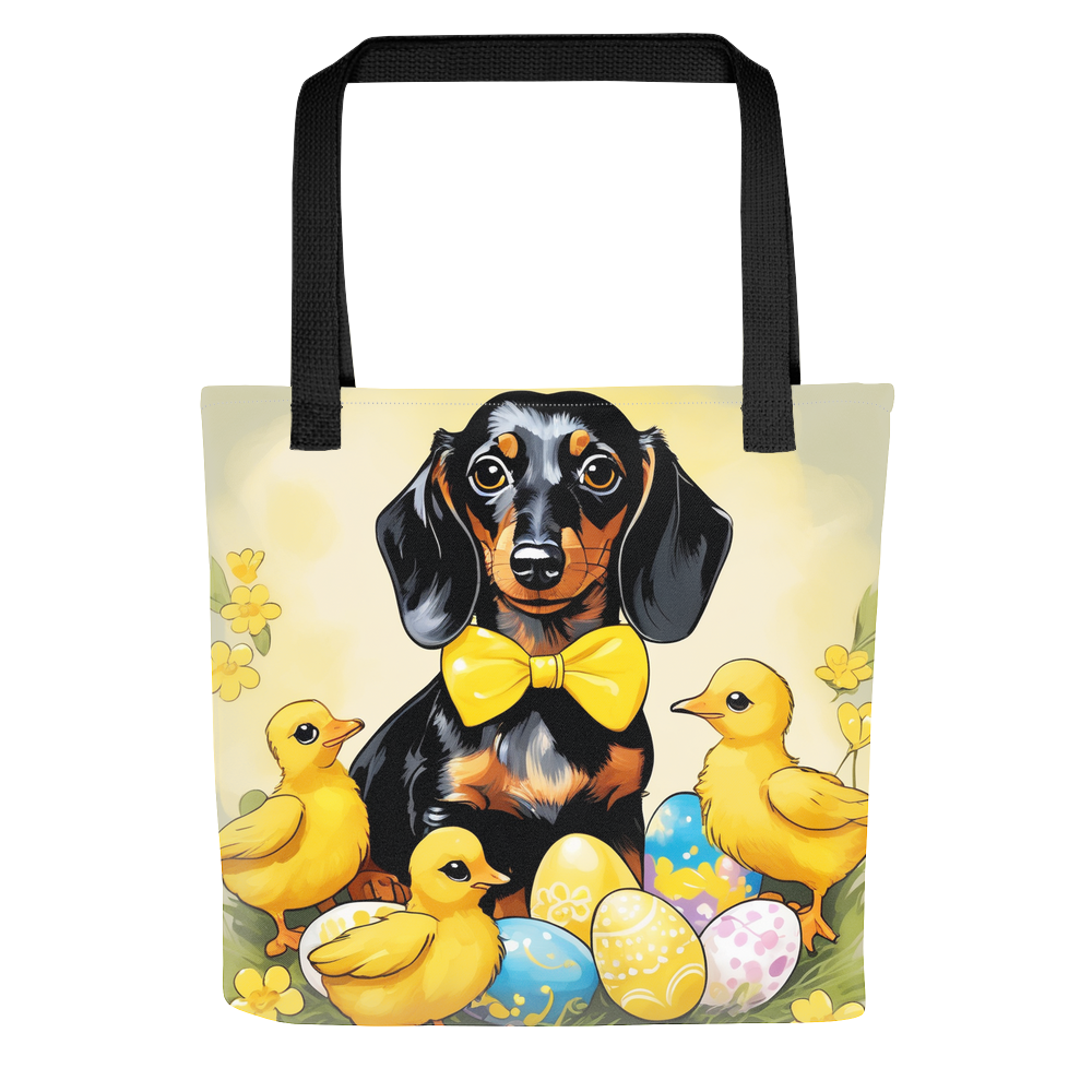 PugMug Custom Black Dachshund Tote