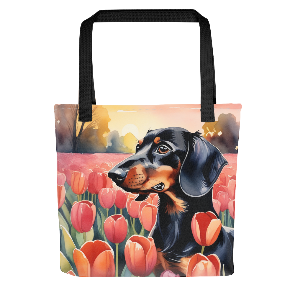 PugMug Custom Black Dachshund Tote