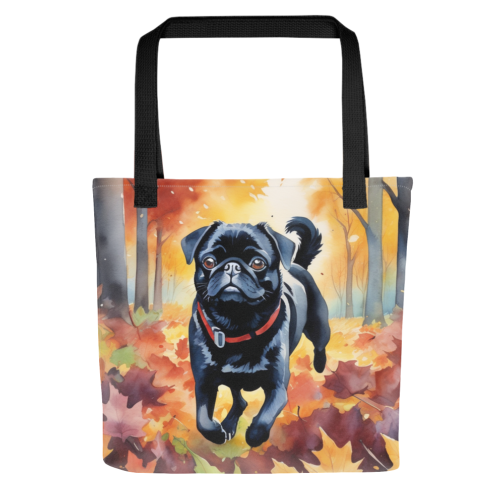 PugMug Custom Black Pug Tote