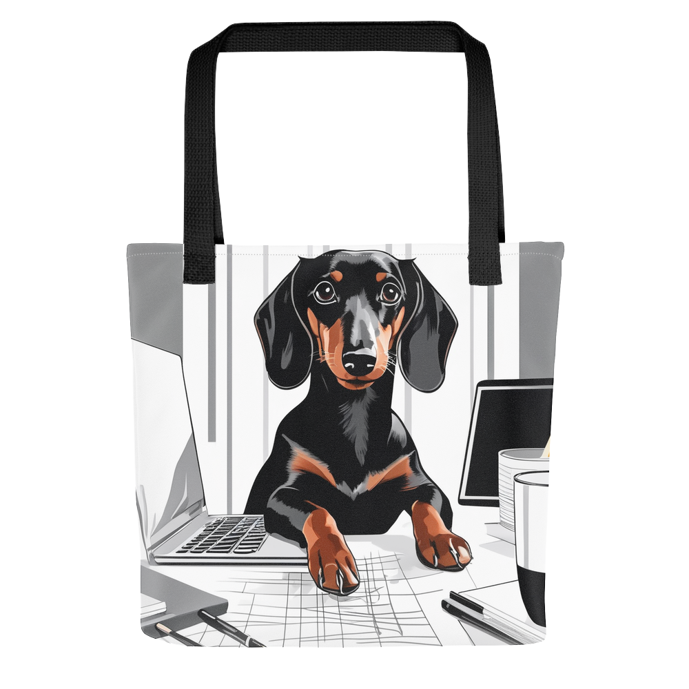 PugMug Custom Black Dachshund Tote