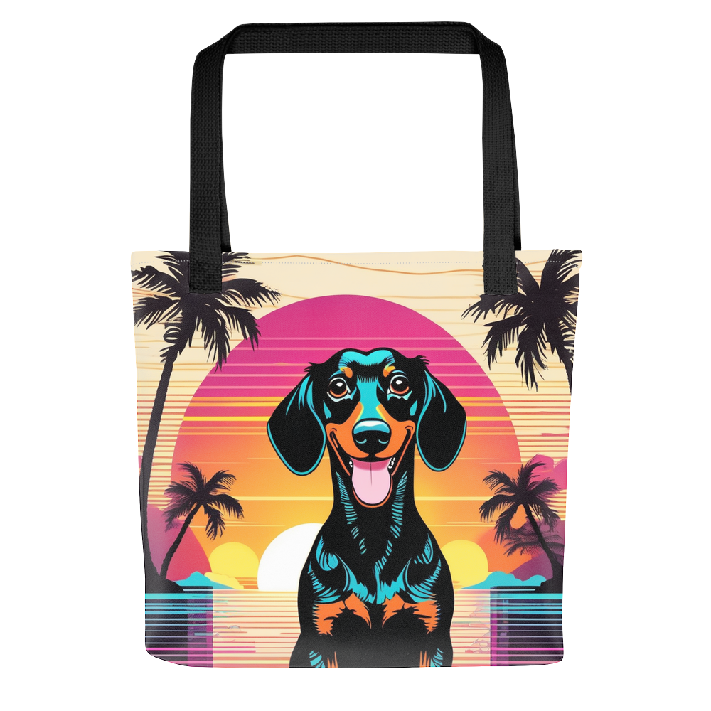 PugMug Custom Black Dachshund Tote