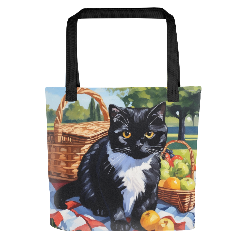 PugMug Custom Black Scottish Fold Cat Tote