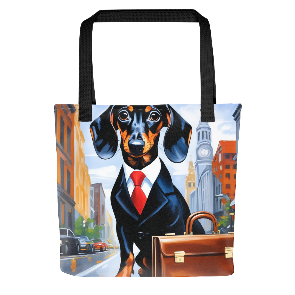 PugMug Custom Black Dachshund Tote
