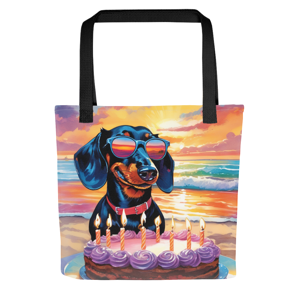 PugMug Custom Black Dachshund Tote