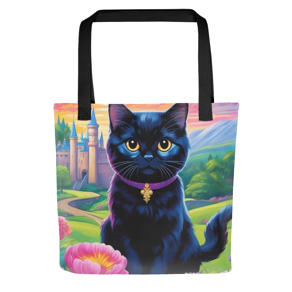 PugMug Custom Black Scottish Fold Cat Tote