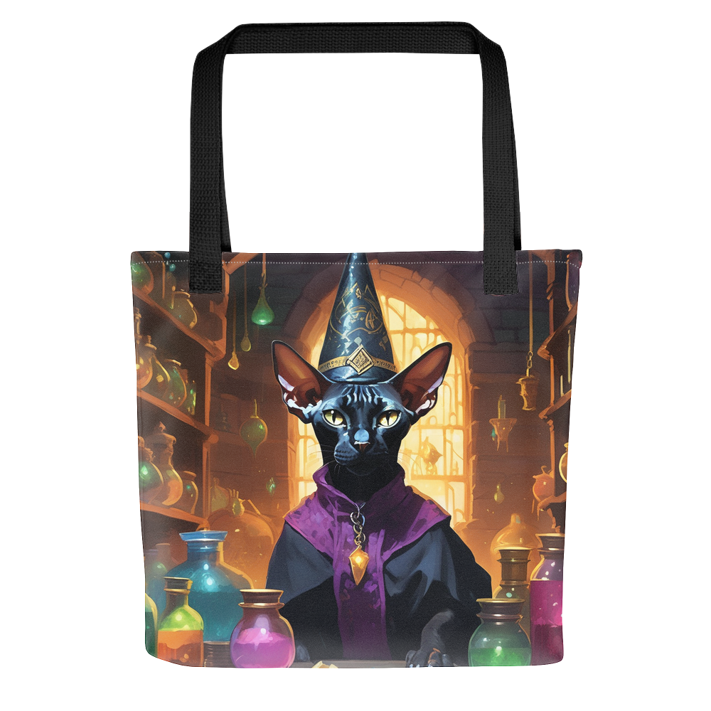PugMug Custom Black Sphynx Cat Tote
