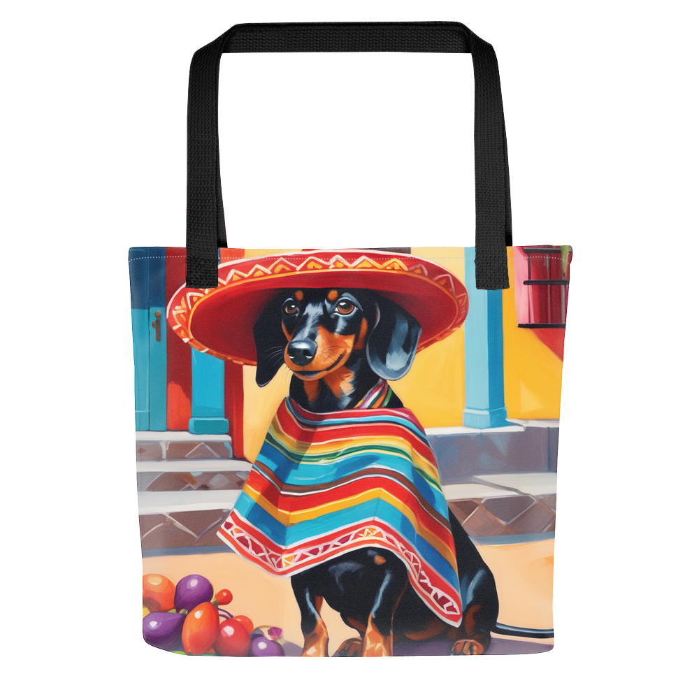 PugMug Custom Black Dachshund Tote