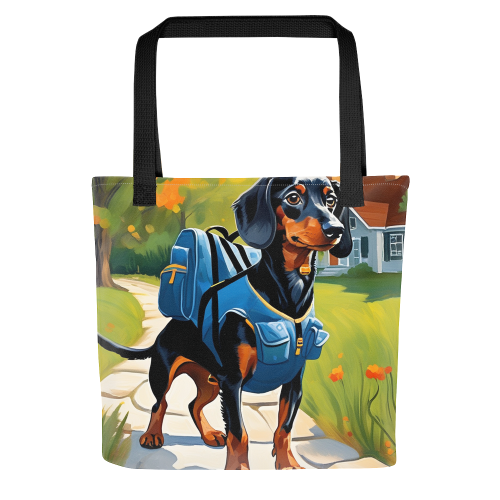 PugMug Custom Black Dachshund Tote