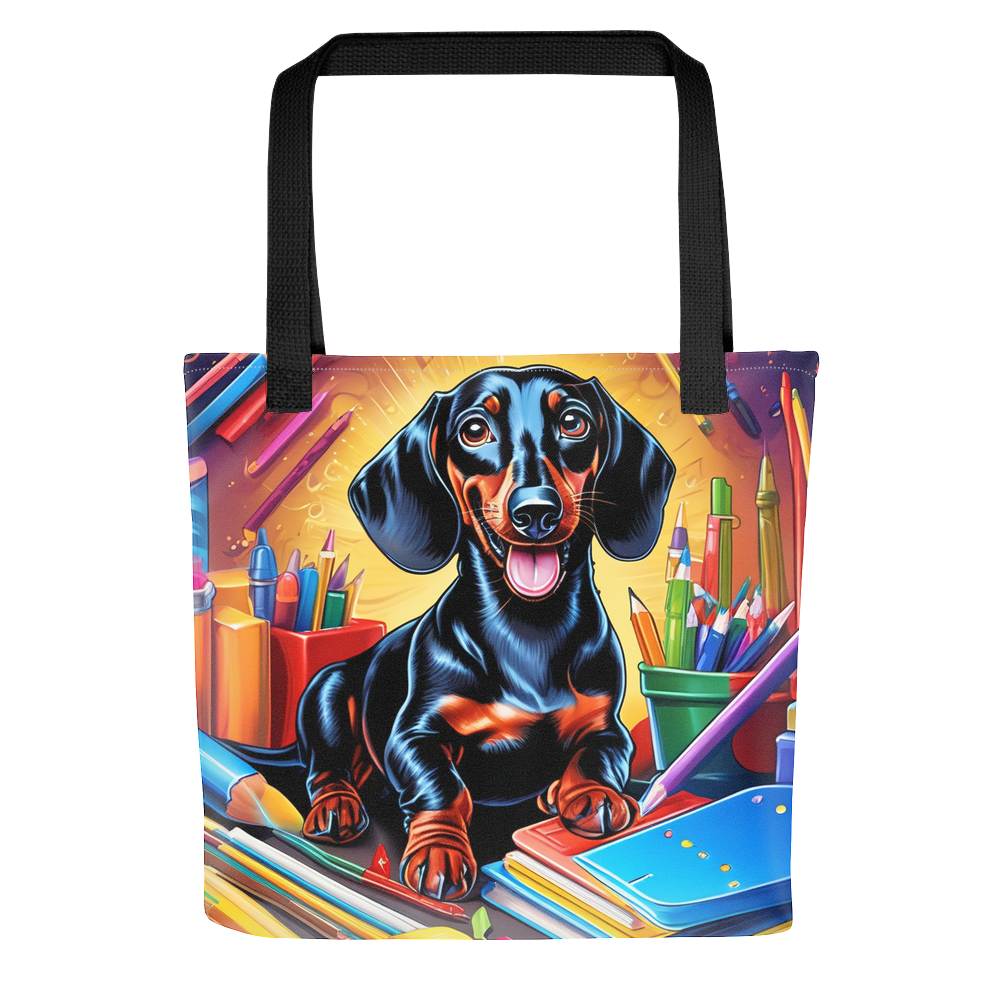 PugMug Custom Black Dachshund Tote