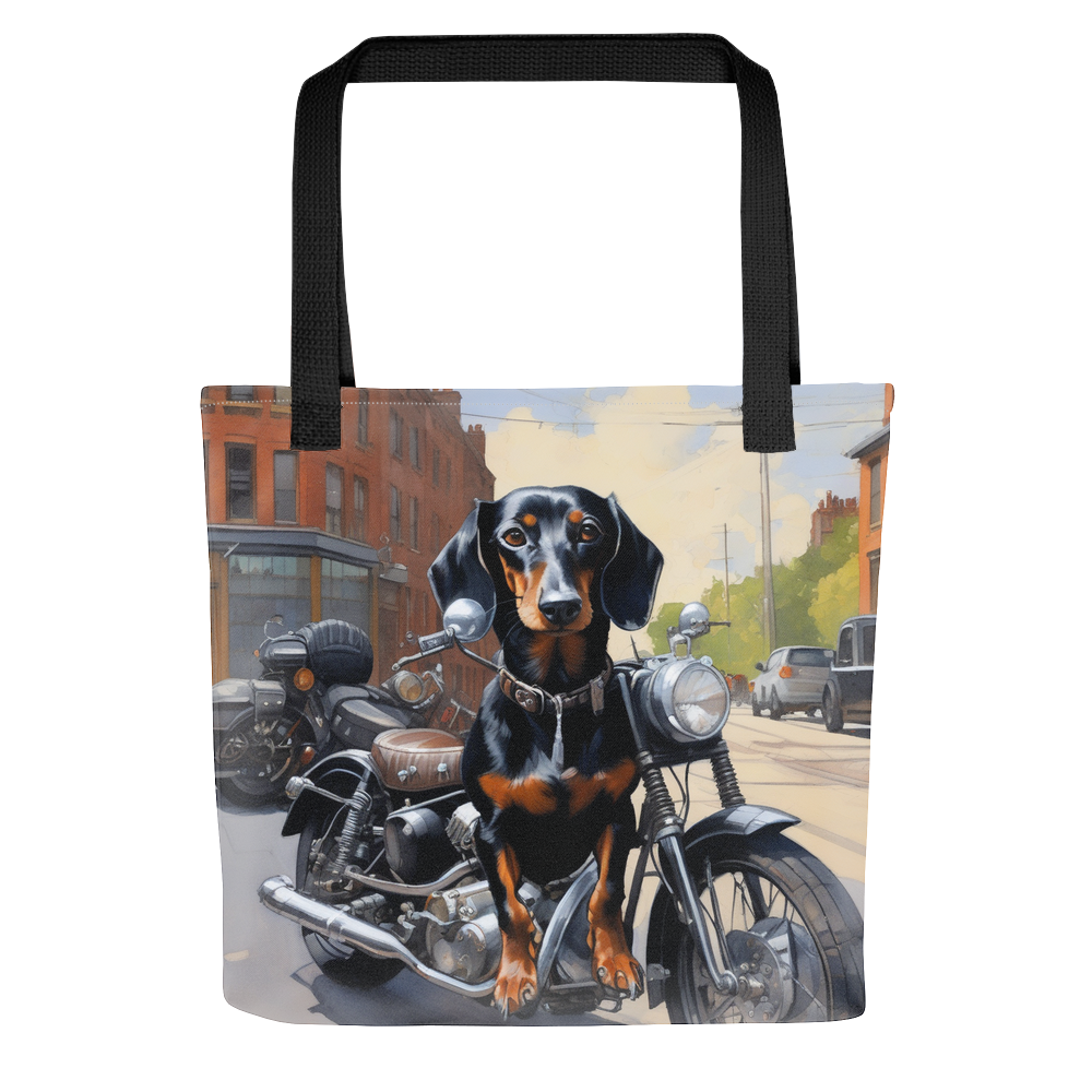 PugMug Custom Black Dachshund Tote