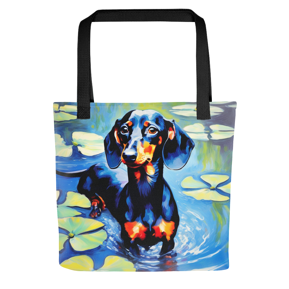 PugMug Custom Black Dachshund Tote