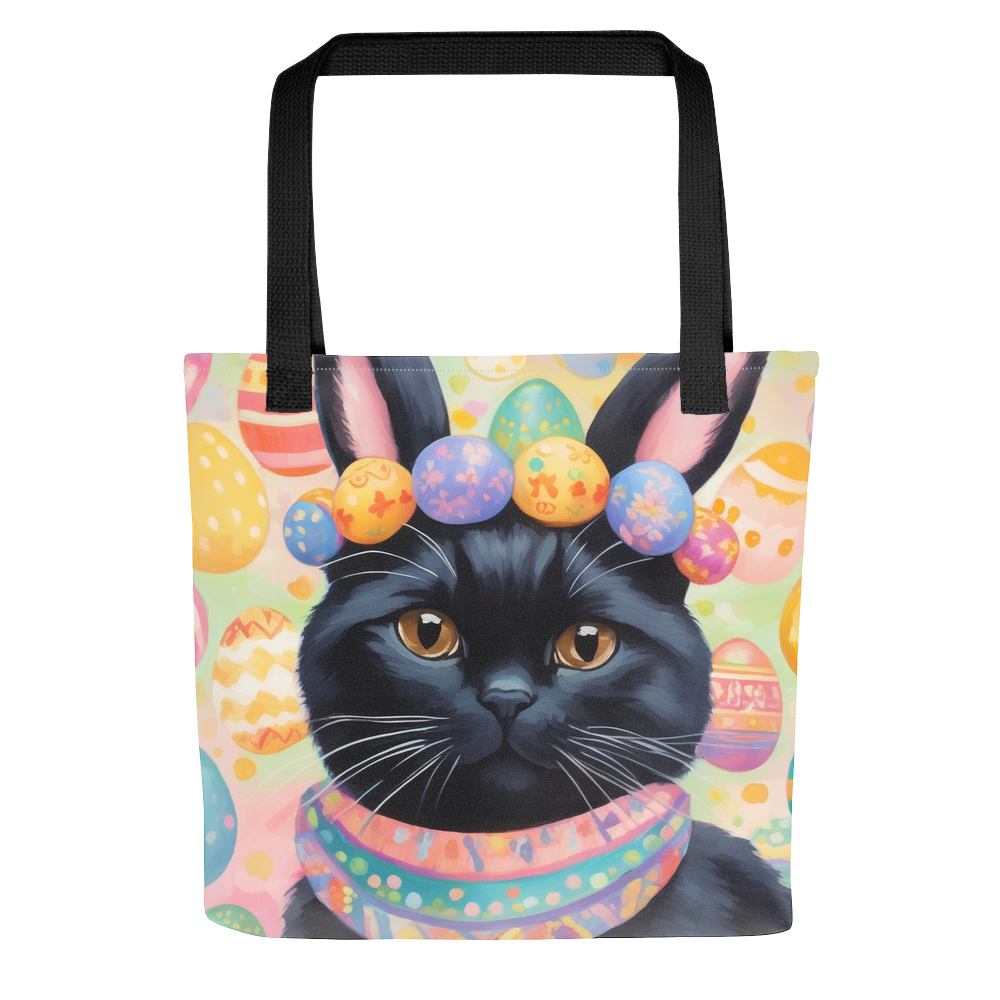 PugMug Custom Black Scottish Fold Cat Tote