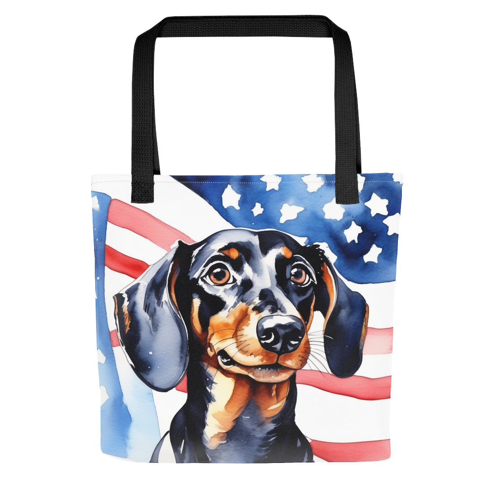 PugMug Custom Black Dachshund Tote