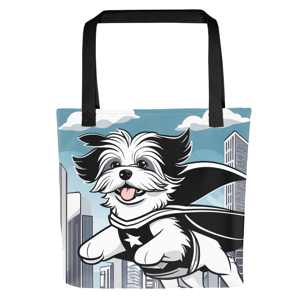 PugMug Custom Black-and-white Havanese Dog Tote