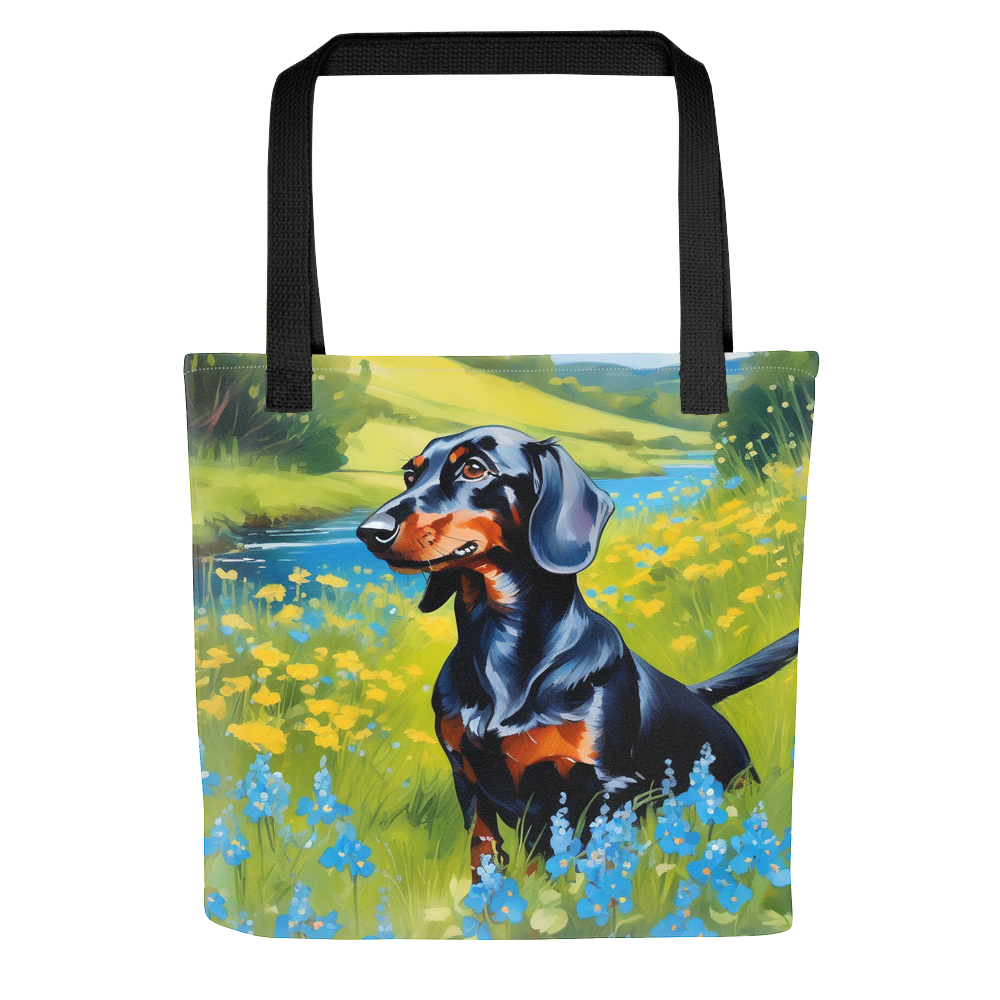 PugMug Custom Black Dachshund Tote