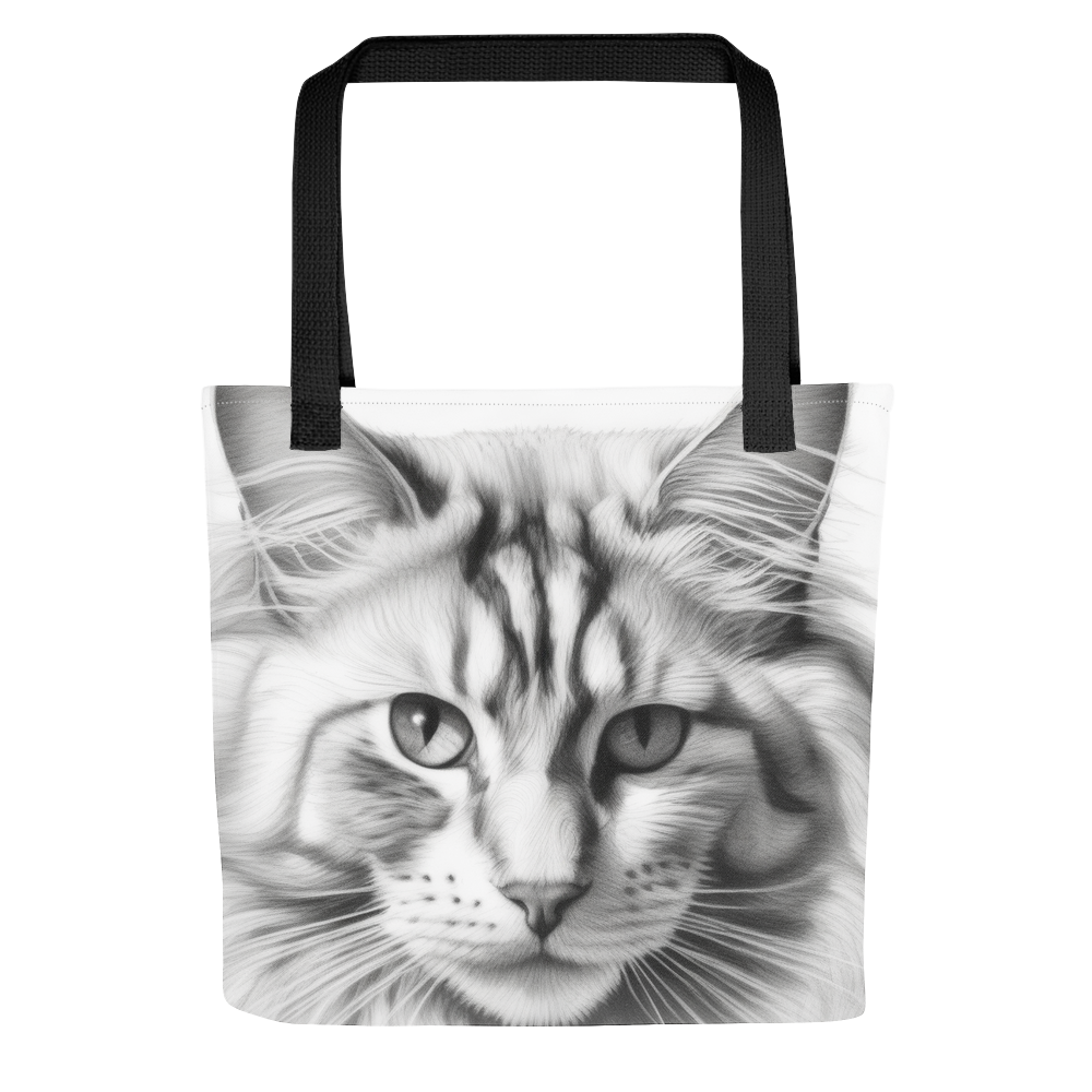 PugMug Custom White Maine Coon Cat Tote