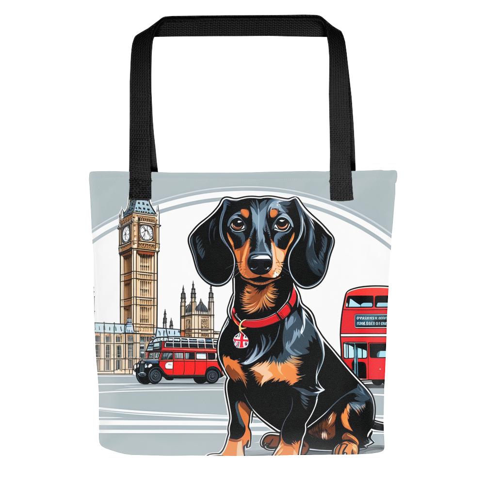 PugMug Custom Black Dachshund Tote