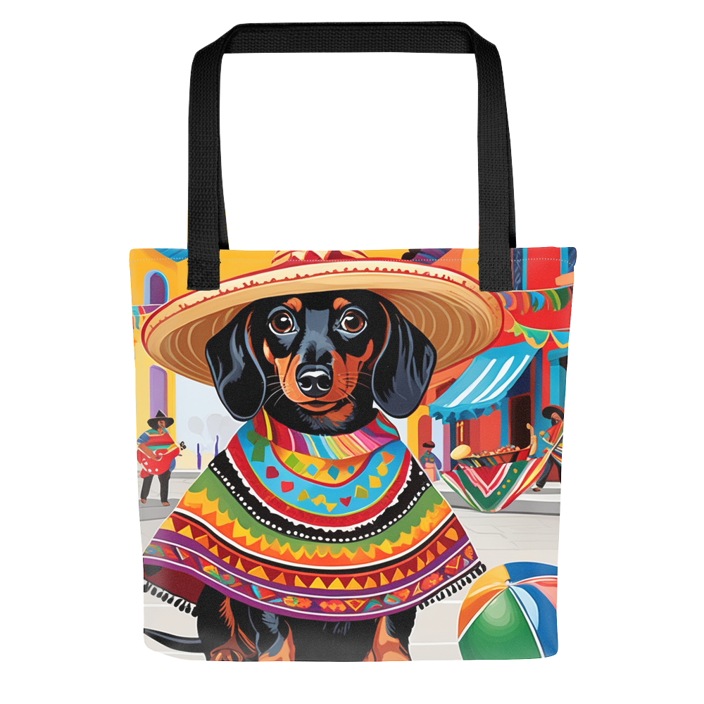 PugMug Custom Black Dachshund Tote