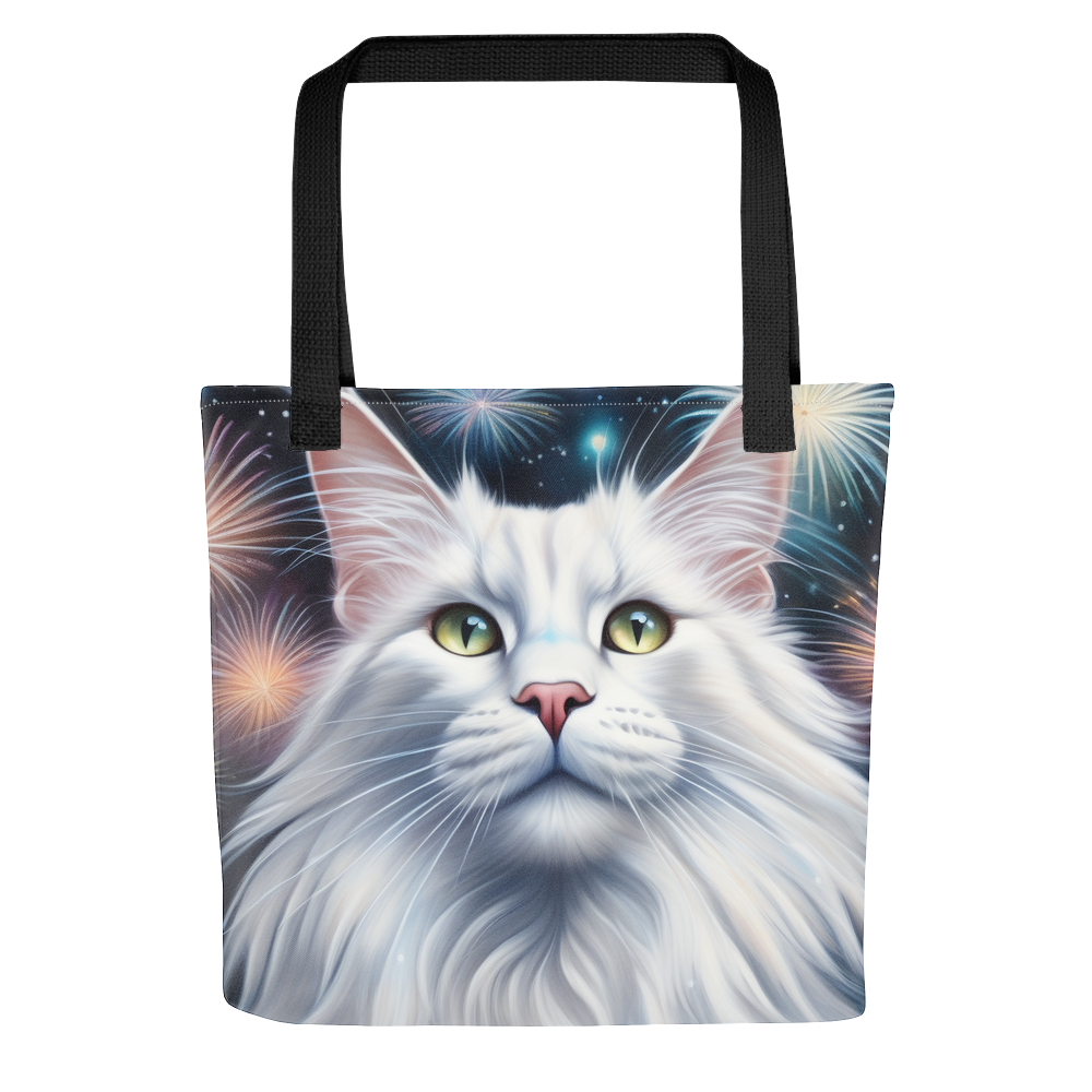 PugMug Custom White Maine Coon Cat Tote
