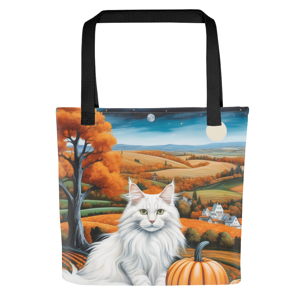 PugMug Custom White Maine Coon Cat Tote
