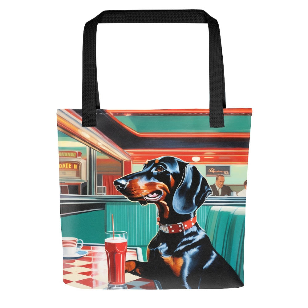 PugMug Custom Black Dachshund Tote