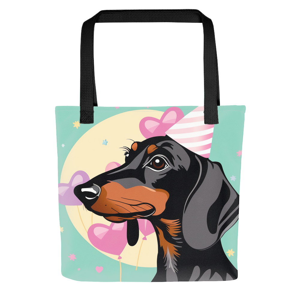 PugMug Custom Black Dachshund Tote