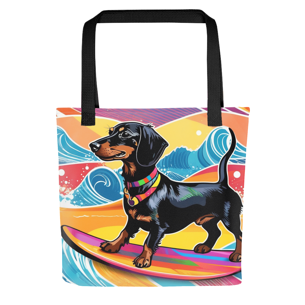 PugMug Custom Black Dachshund Tote