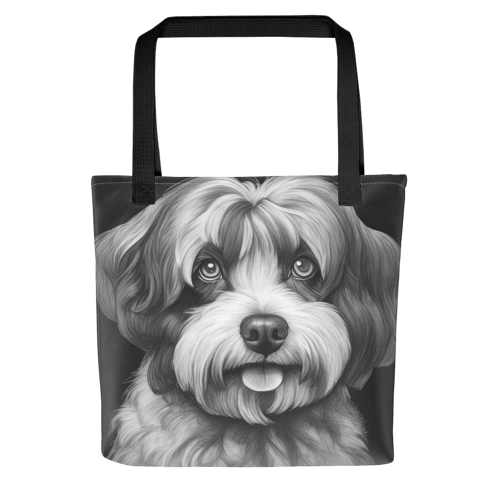 PugMug Custom Black-and-white Havanese Dog Tote