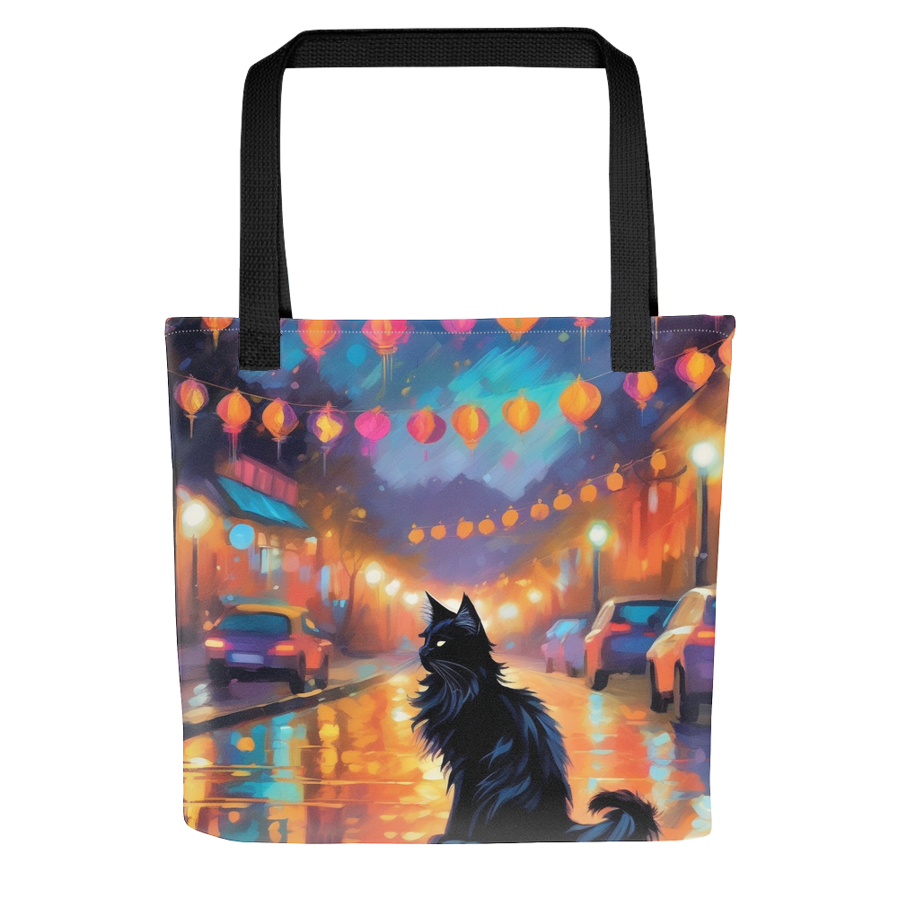 PugMug Custom Black Maine Coon Cat Tote