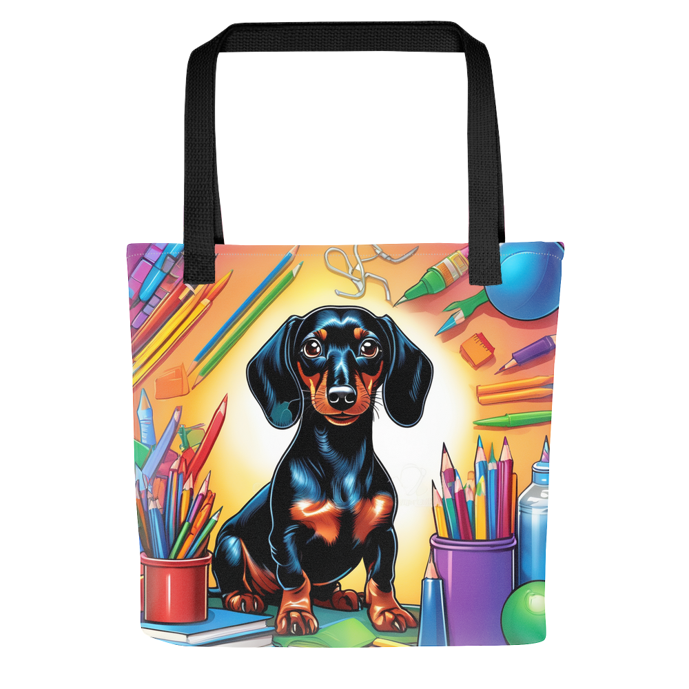 PugMug Custom Black Dachshund Tote